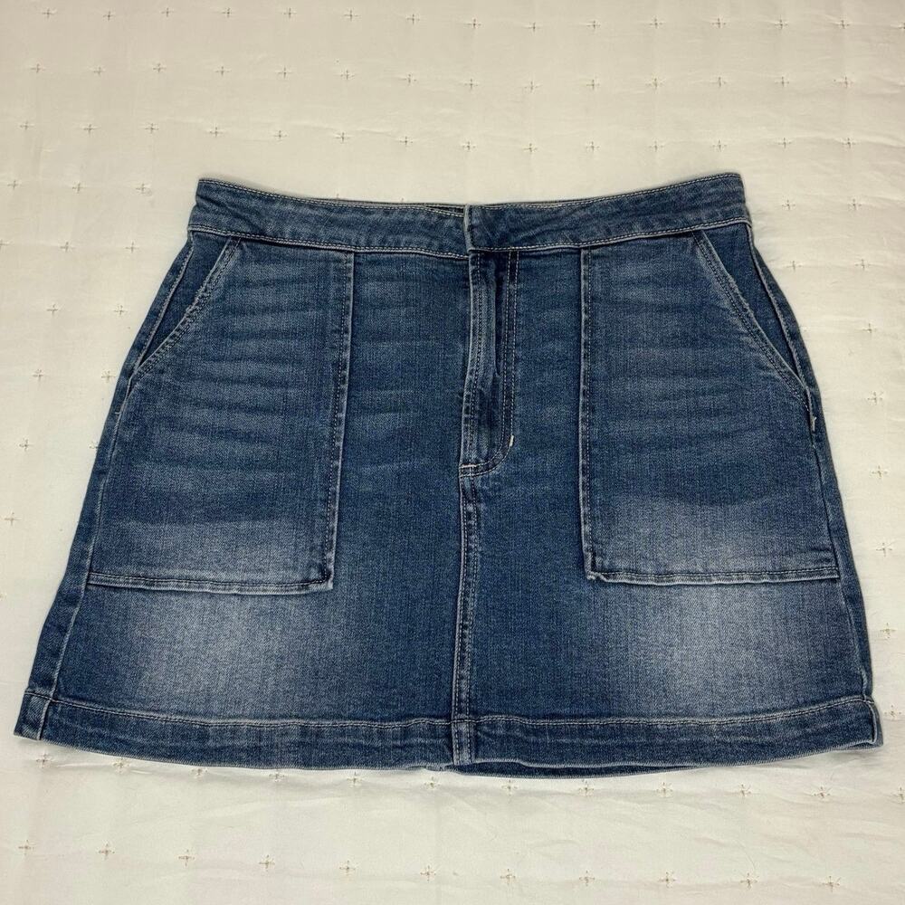 Altar'd State Denim Mini Skirt Women's L Blue Jean Skirt